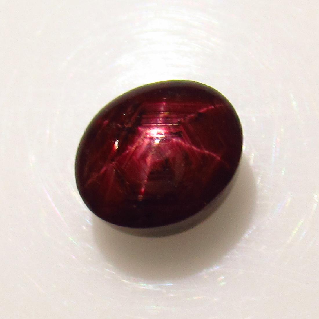3.00 Ct Genuine Six Line Star Ruby Oval Cab (1 of 2)