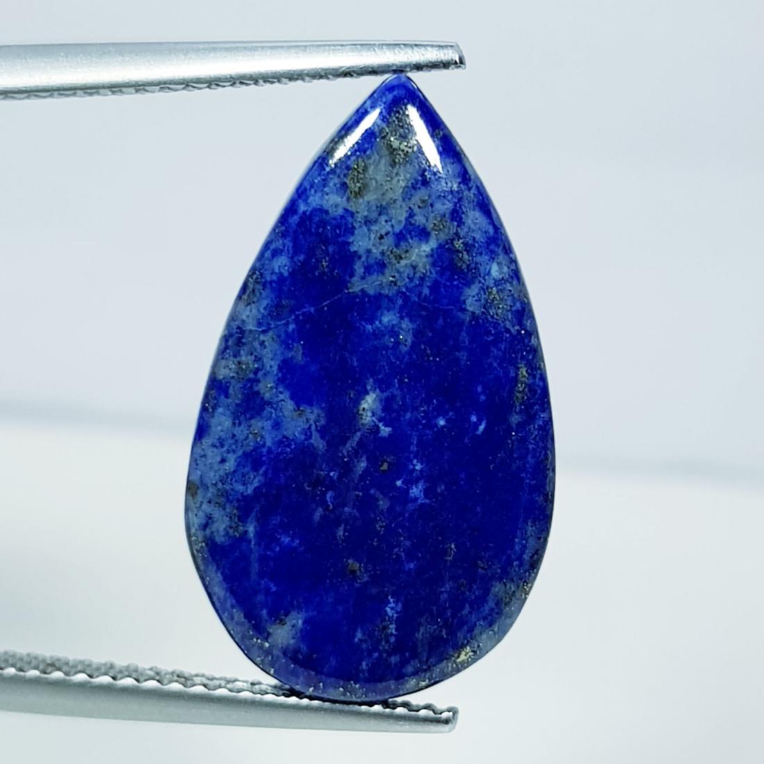 9.39 ct Natural Copper Lapis Lazuil: No Reserve! Title: 9.39 ct Natural Copper Lapis Lazuil Color/Clarity: Opaque Gemstones Carat Weights: 9.39 Size/Dimensions: 21.96 x 12.94 x 3.50 Pear - Afghanistan/Chile Shipping: Worldwide: Flat-rate