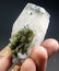 91 Grams Beautiful Etched Green Tourmaline On Quartz W/ - 3