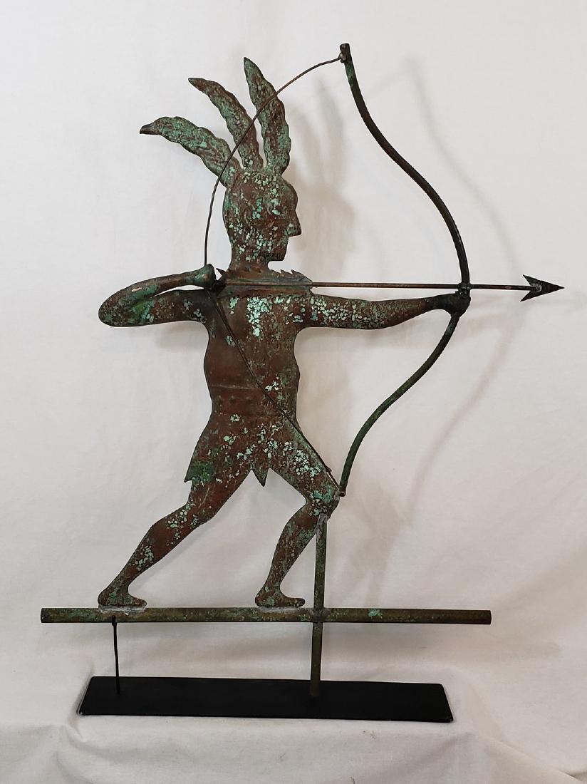 Moulded hollow copper Indian weathervane. Mid 20th (1 of 5)