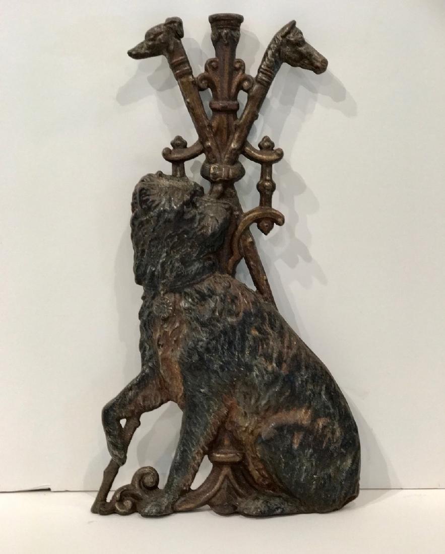 Cast Iron Dog Panel, Late 19th c (1 of 4)