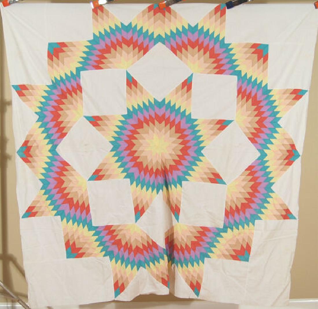 Vintage 30's Broken Star Antique Quilt Top (1 of 5)