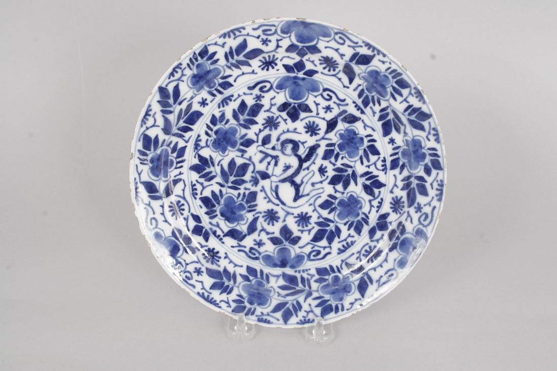 A scarce early 18th century dutch delft plate (1 of 1)