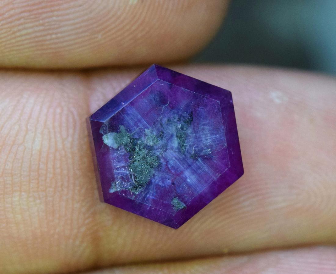 Rarest 7.50 Carats Attractive Dark Purple Color Kashmir (1 of 3)