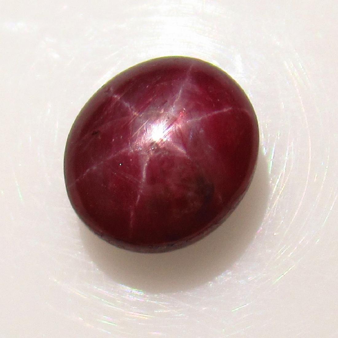 3.32 Ct Genuine Six Line Star Ruby 8X7 mm Oval Cab (1 of 2)