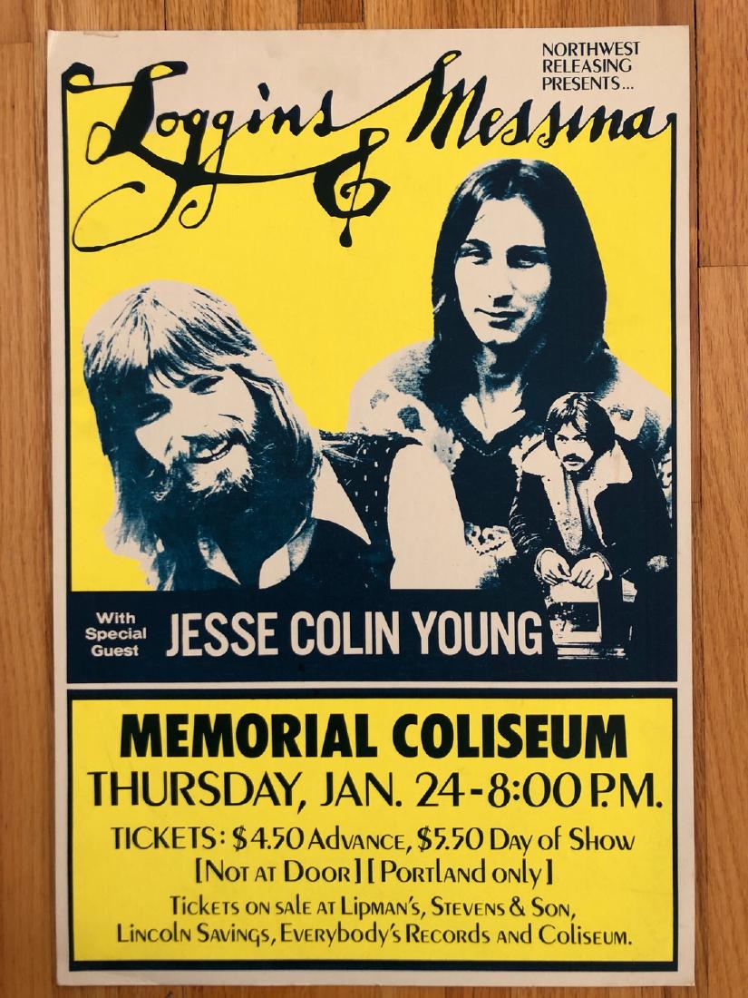 LOGGINS & MESSINA & JESSE COLIN YOUNG (YOUNGBLOODS): Title: LOGGINS & MESSINA & JESSE COLIN YOUNG (YOUNGBLOODS) Size/Format: POSTER Additional Info:LOGGINS & MESSINA & JESSE COLIN YOUNG (YOUNGBLOODS) AT PORTLAND MEMORIAL COLISEUM Reserve: $35.00 Shippin
