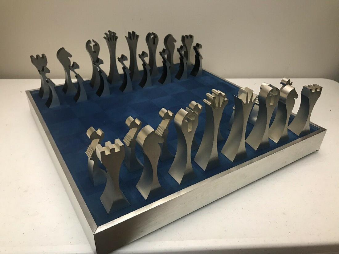Austin Cox Alcoa Aluminum Chess Set 1972 Original Board (1 of 12)