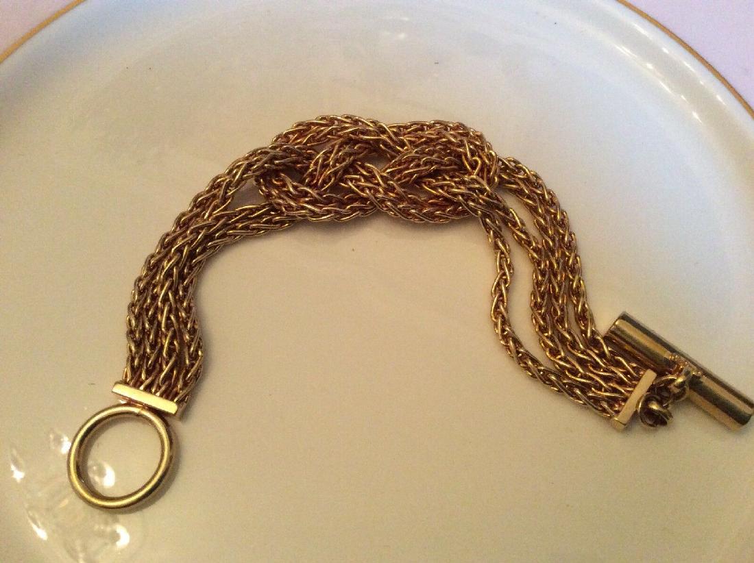 Vtg Signed Christian Dior Knot Chain Bracelet Large (1 of 12)