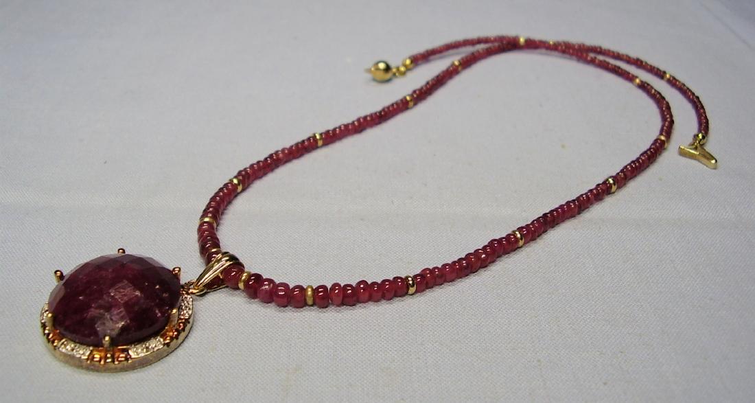 Ruby Necklace with Ruby Pendant (1 of 3)