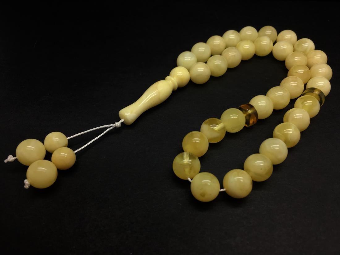 Tesbih old Baltic Amber yellow prayer beads (1 of 6)