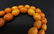 Vintage Baltic Amber Necklace tiger pattern beads - 5