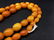 Vintage Baltic Amber Necklace tiger pattern beads - 6