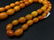 Vintage Baltic Amber Necklace tiger pattern beads - 7