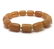 Baltic amber bracelet in old beeswax colour, barrel