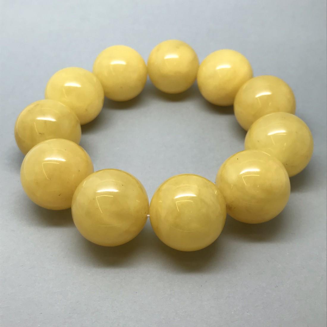 Bracelet Baltic amber big size beads ø19 mm (1 of 7)