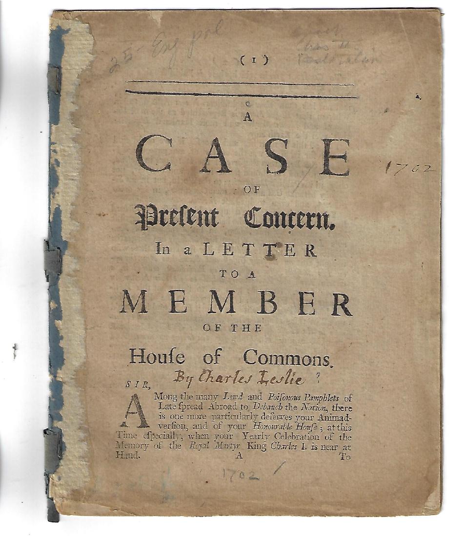 1703 Case of Present Concern Member House of Commons (1 of 2)