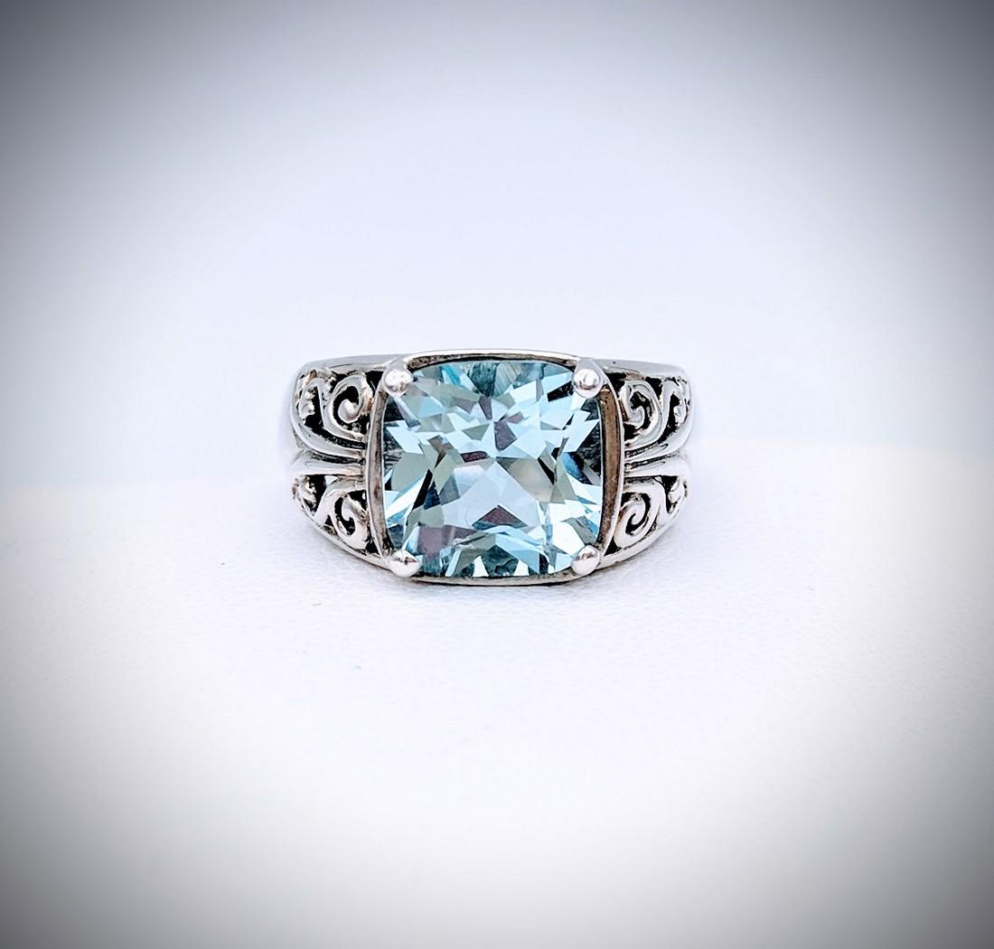Sterling Silver Sz 7 Baby Sky Blue Topaz Ring (1 of 4)