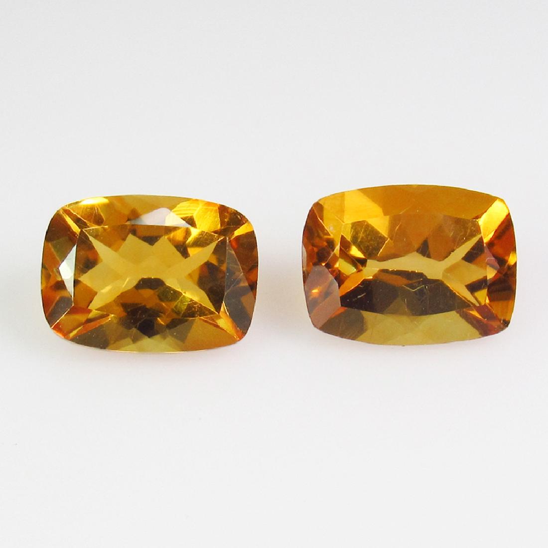 2.61 Ctw Natural Madeira Citrine 8X6 mm Cushion Cut (1 of 2)