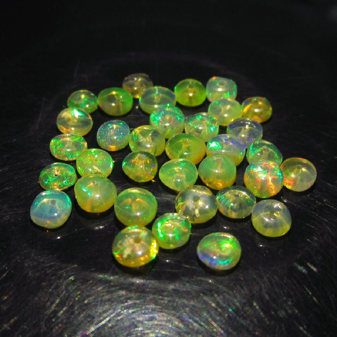 4.77 Ctw Natural 34 Ethiopian Drilled Round Fire Opal (1 of 2)