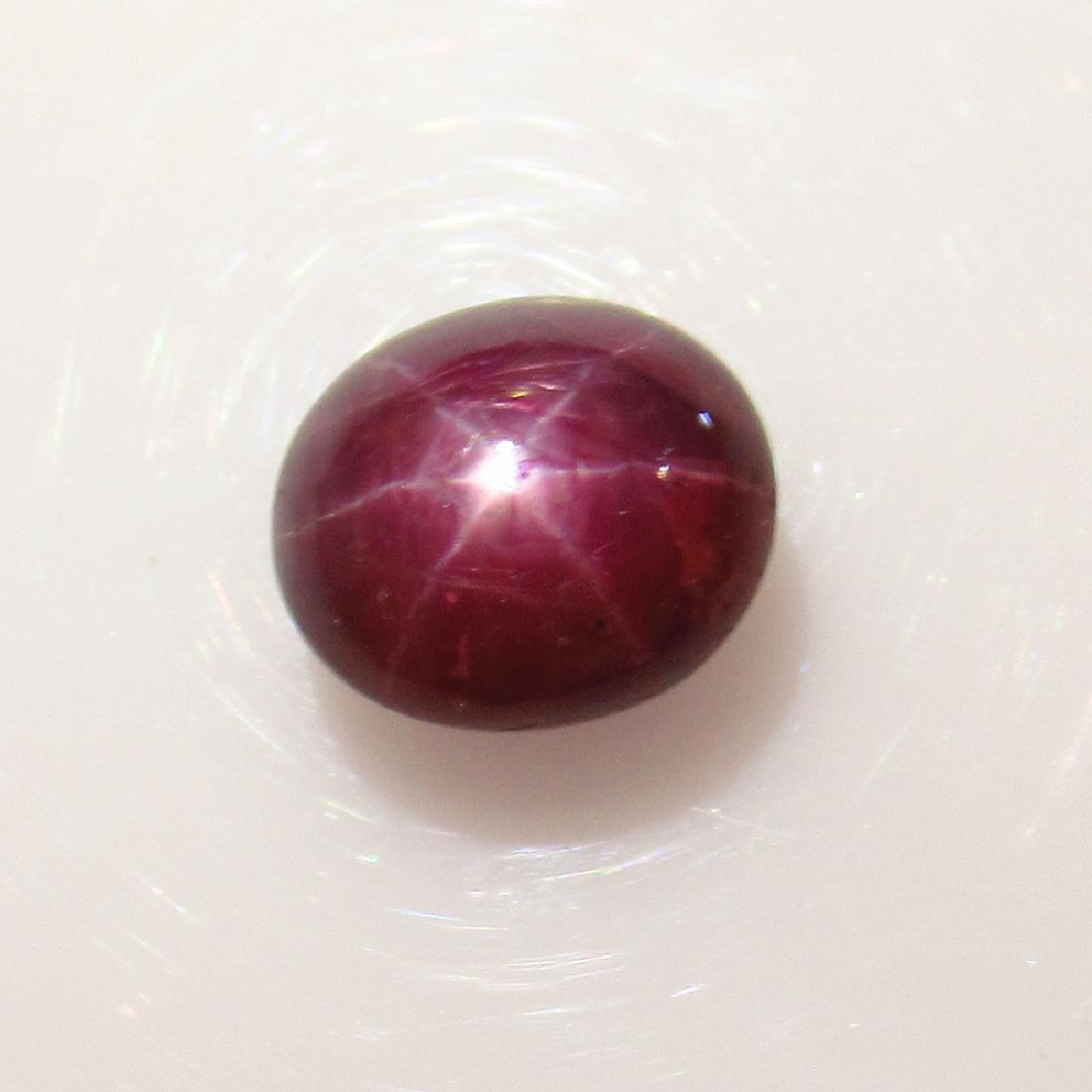 3.22 Ct Genuine Six Line Star Ruby Oval Cab (1 of 2)