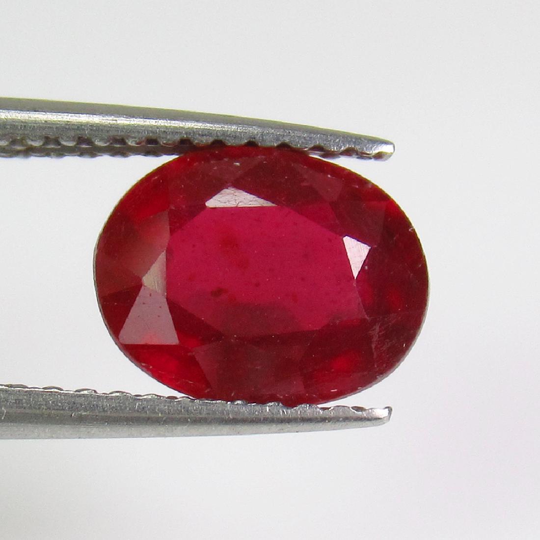 2.51 Ct Genuine Mozambique Red Ruby Oval Cut (1 of 2)