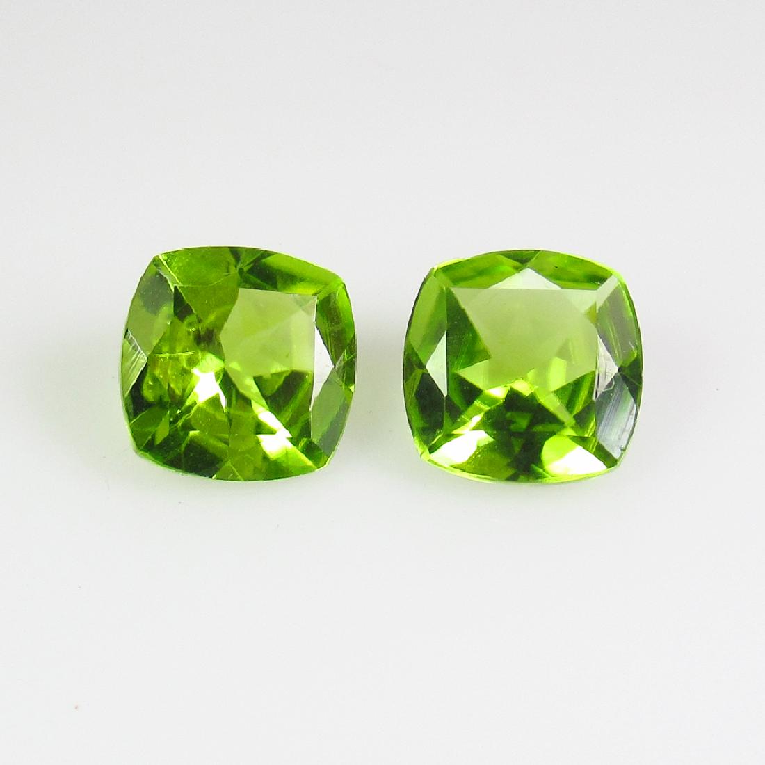 2.99 Ct Genuine Peridot Square Cushion Cut (1 of 2)