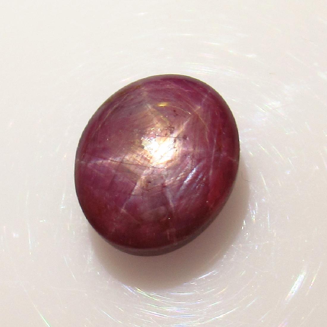 7.85 Ct Genuine Six Line Star Ruby Oval Cab (1 of 2)