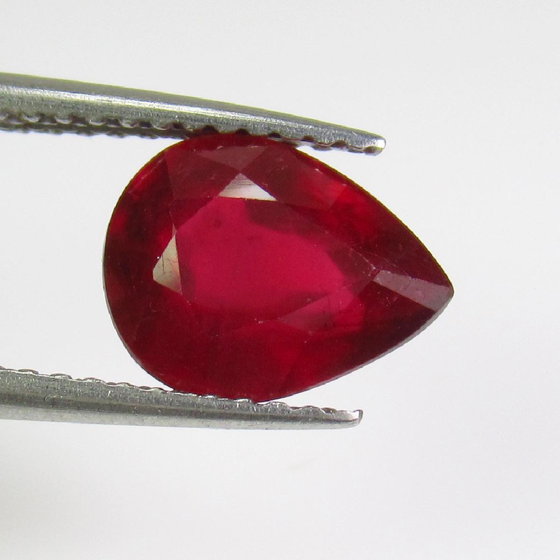 2.69 Ct Genuine Mozambique Red Ruby Pear Cut (1 of 2)