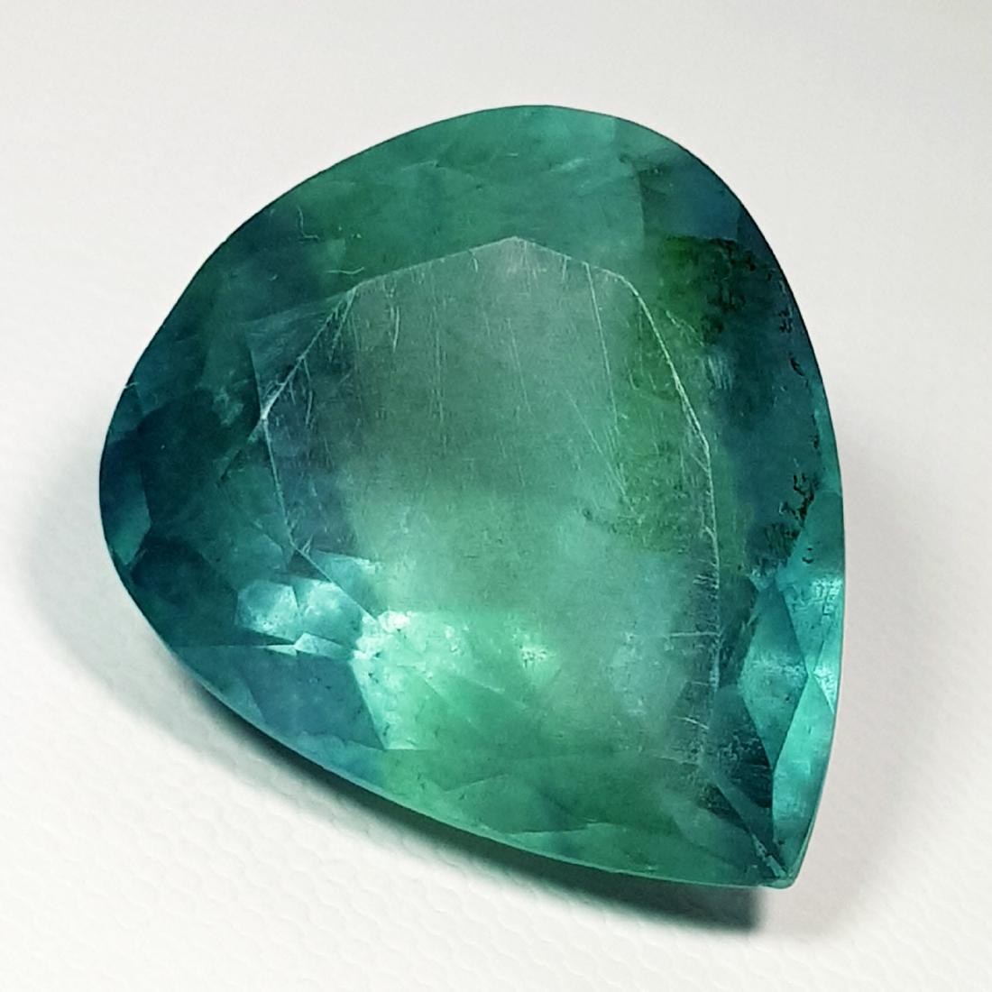 Natural Bi-Color Fluorite Pear Cut 50.99 ct (1 of 6)