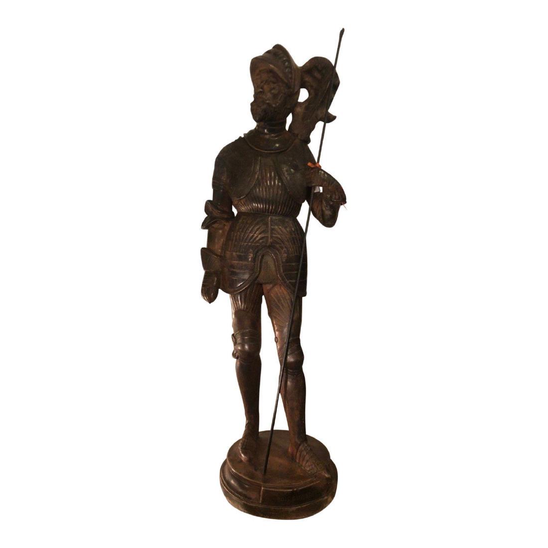 Antique Terracotta Sculpture Of A Conquistador Bois