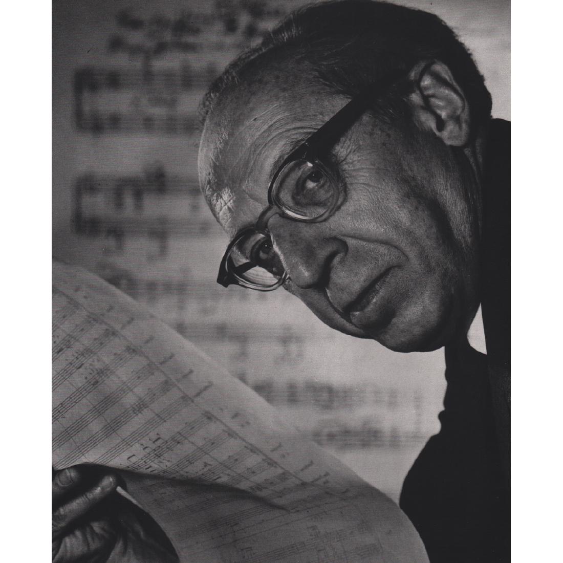 PHILIPPE HALSMAN - Aaron Copeland: Artist: PHILIPPE HALSMAN Print Title: Aaron Copeland Aaron Copeland (1900-1990) was an American composer, composition teacher, writer, and later a conductor of his own and other American music. He wro