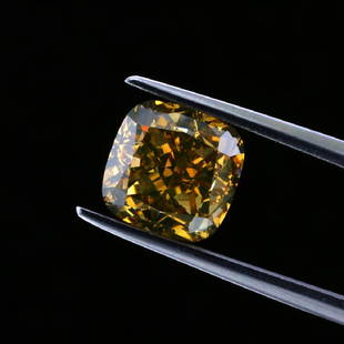 4.03 Ct. Natural Fancy Dark Yellowish Brown Cushion: 4.03 Ct. Natural Fancy Dark Yellowish Brown Cushion Shape Diamond. with Very Good Cut and Very Good polished, best suitable for the pendant and ring centerpiece. It is crafted and polished from the