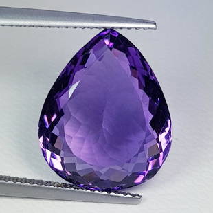 10.80 ct Natural Amethyst Pear Cut: Title: 10.80 ct Natural Amethyst Pear Cut Brand: Amethyst Gemstones: Loosegemstone Color/Clarity: IF - VVS Carat Weights: 10.8 Size/Dimensions: 17.00 x 13.90 x 7.50 Additional Information: Pear -