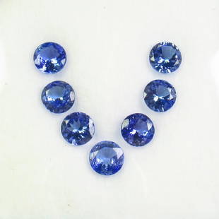 5.32 Ct Natural 7 Tanzanite 6 mm Round Necklace Set: Title: 5.32 Ct Natural 7 Tanzanite 6 mm Round Necklace Set Stone Clarity: VVS Gemstones: Natural Tanzanite Carat Weights: 5.32 Size/Dimensions: 5.80 x 3.20 to 6.00 x 3.20 mm / 7 PC's Additional Inform