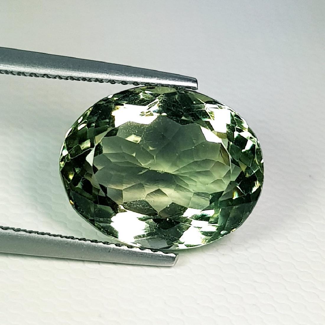 10.30 ct Natural Green Amethyst Oval Cut (1 of 6)