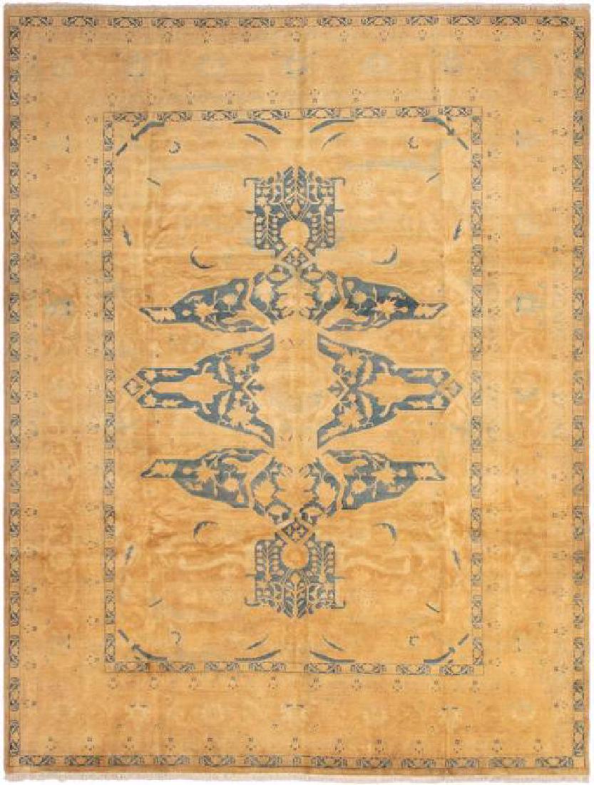 Hand-knotted Peshawar Oushak Tan Wool Rug 10'0" x 13'3" (1 of 1)