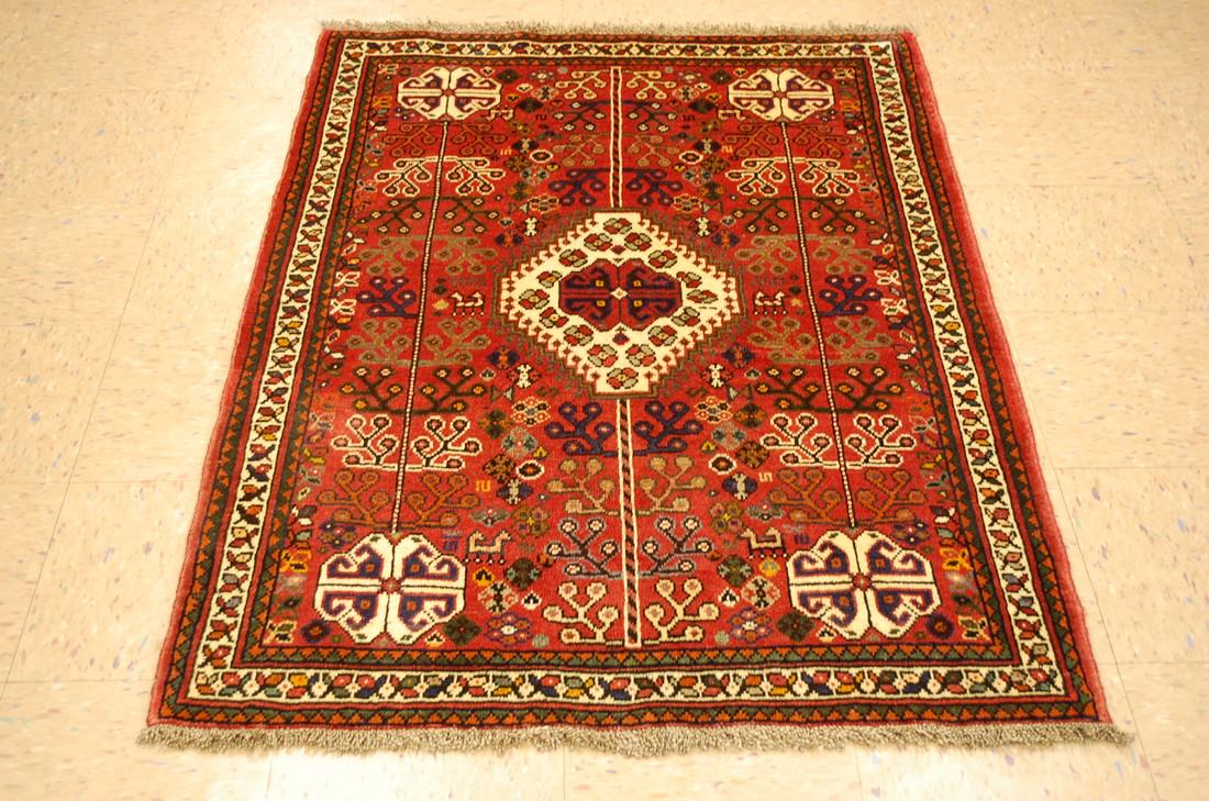 C1930s ANTIQUE PERSIAN SHRAZ TRIBAL NOMADIC RUG 3.5x4.9 (1 of 9)