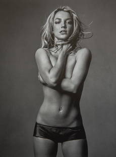 MARK ABRAHAMS - Britney Spears: Artist: Mark AbrahamsTitle: Britney SpearsMedium: Photo Litho, 2001, ItalyDimensions: 8.65x11.5"Heat Wax Mounted on 11x14" Conservation Board Mark Abrahams (1958) is an American fashion and portrait