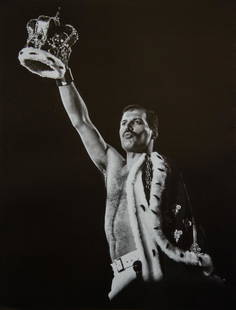 LYNN GOLDSMITH - Freddie Mercury, London, 1986: Artist: Lynn Goldsmith Title: Freddie Mercury, London, 1986 Medium: Photo Litho, 2007, China Dimensions: 9.8x12.85" Heat Wax Mounted on 12x16" Conservation Board Lynn Goldsmith (1948) is an American r