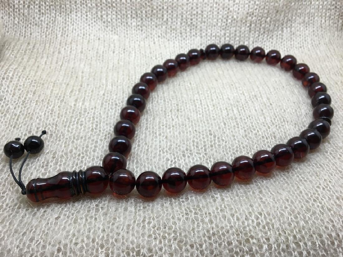 Baltic amber Tesbih big cherry prayer beads (1 of 6)