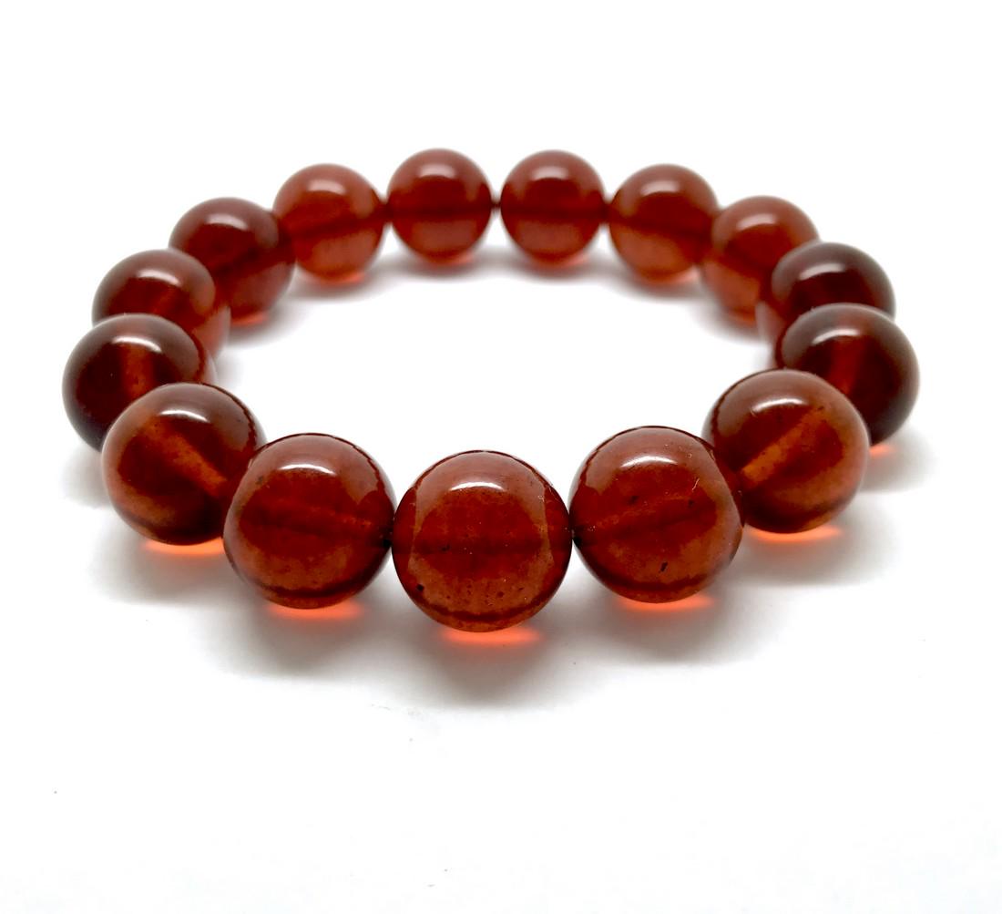 Baltic amber beads bracelet in cherry (1 of 8)