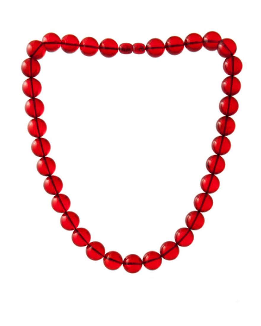 Precious Ruby Red Amber Necklace (1 of 1)