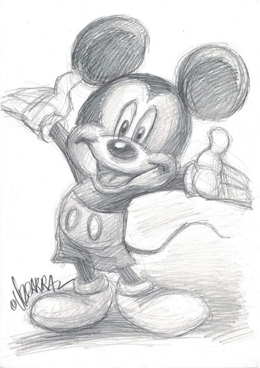 Vizcarra Mickey Mouse Original Pencil Sketch Jun 12 2019