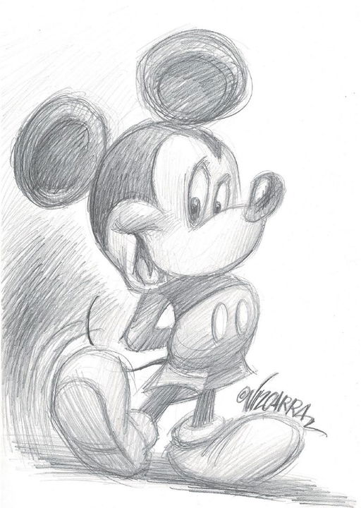 Featured image of post Pencil Sketch Of Mickey Mouse And Minnie Mel takes us on a guided tour of his legendary collection of mickey mouse and comic characters