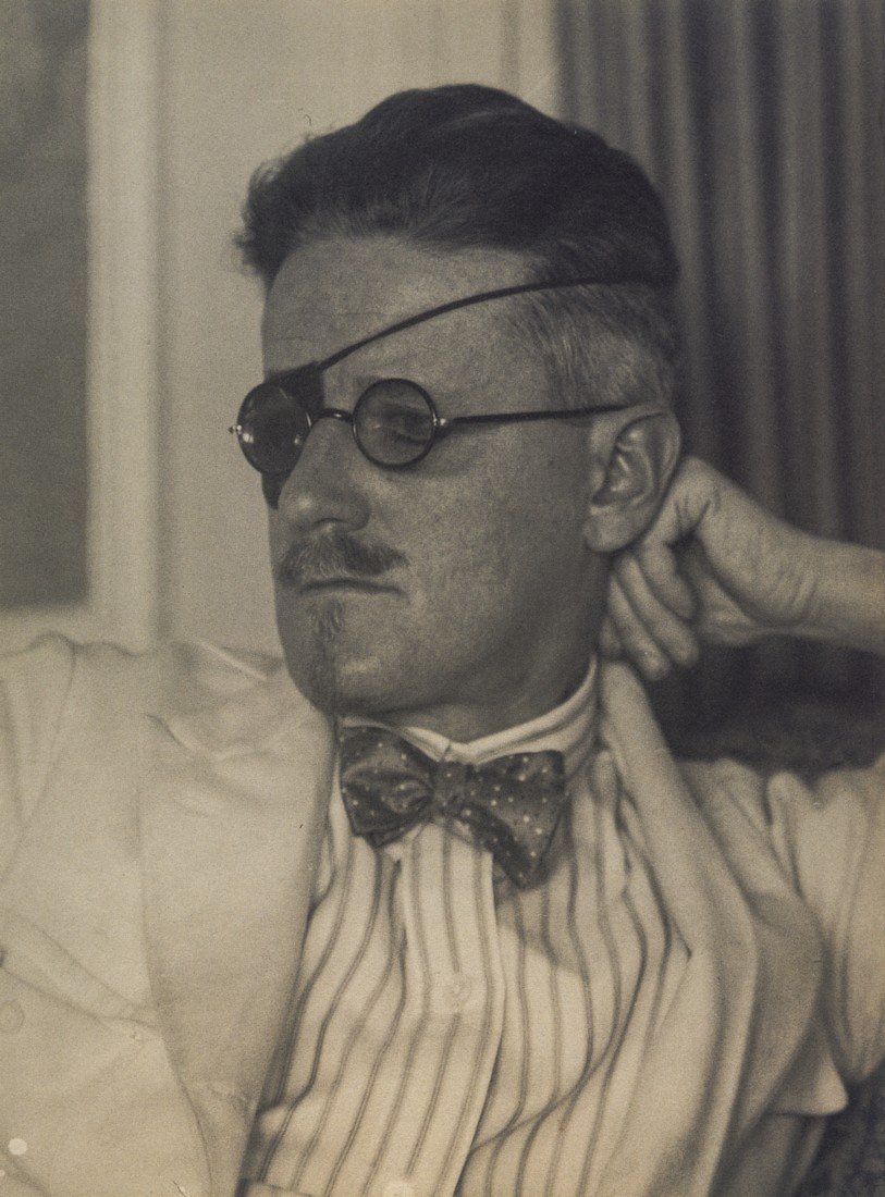BERENICE ABBOTT - James Joyce, 1920: Artist: Berenice Abbott Title: James Joyce, 1920 Medium: Photo Litho, 2000, USA Dimensions: 6.9x9.35" Heat Wax Mounted on 11x14" Conservation Board Berenice Abbot, originally named Bernice Abbott, was