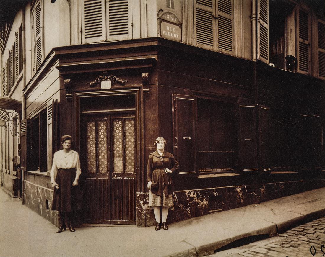 EUGENE ATGET - Corner of Boulevard de la Chapelle, 1921: Artist: Eugene Atget Title: Corner of Boulevard de la Chapelle et Rue Fleury, Paris, 1921Medium: Photo Litho, 2000, USA Dimensions: 8.7x6.9" Heat Wax Mounted on 11x14" Conservation Board Eugene Atget