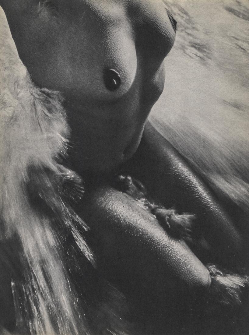 LUCIEN CLERGUE - Nee de la Vague: Artist: Lucien Clergue Title: Nee de la Vague (Born of the Wave) Medium: Photoengraving, 1970, Great Britain Dimensions: 8x10.75" Heat Wax Mounted on 12x16" Conservation Board Lucien Clergue (1934 Â�