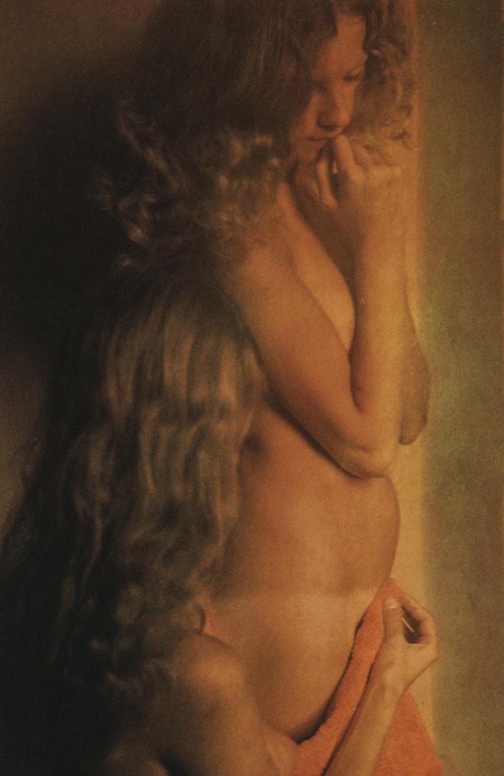 DAVID HAMILTON - Touch: Artist: David Hamilton Title: Touch Medium: Photo Litho, 1971, Germany Dimensions: 6.3x9.7" Heat Wax Mounted on 11x14" Conservation Board David Hamilton (1933 - 2016) was a British photographer and fi