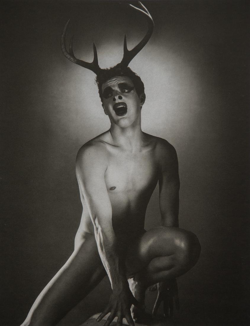 GEORGE PLATT-LYNES - Actaeon, 1937-1939: Artist: George Platt-Lynes Title: Actaeon, 1937-1939 Medium: Sheet Fed Gravure, 1987, Italy Dimensions: 5.75x7.25" Heat Wax Mounted on 11x14" Conservation Board George Platt Lynes was an American fash