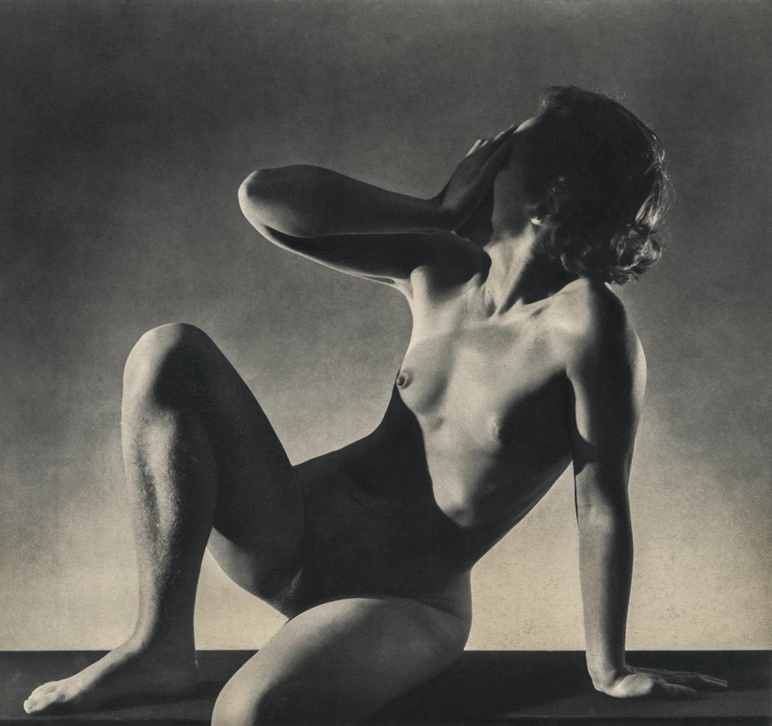 GEORGE PLATT-LYNES - Nude: Artist: George Platt-Lynes Title: Nude Medium: Sheet Fed Gravure, 1936, France Dimensions: 7.9x7.4" Heat Wax Mounted on 11x14" Conservation Board George Platt Lynes was an American fashion and commerc